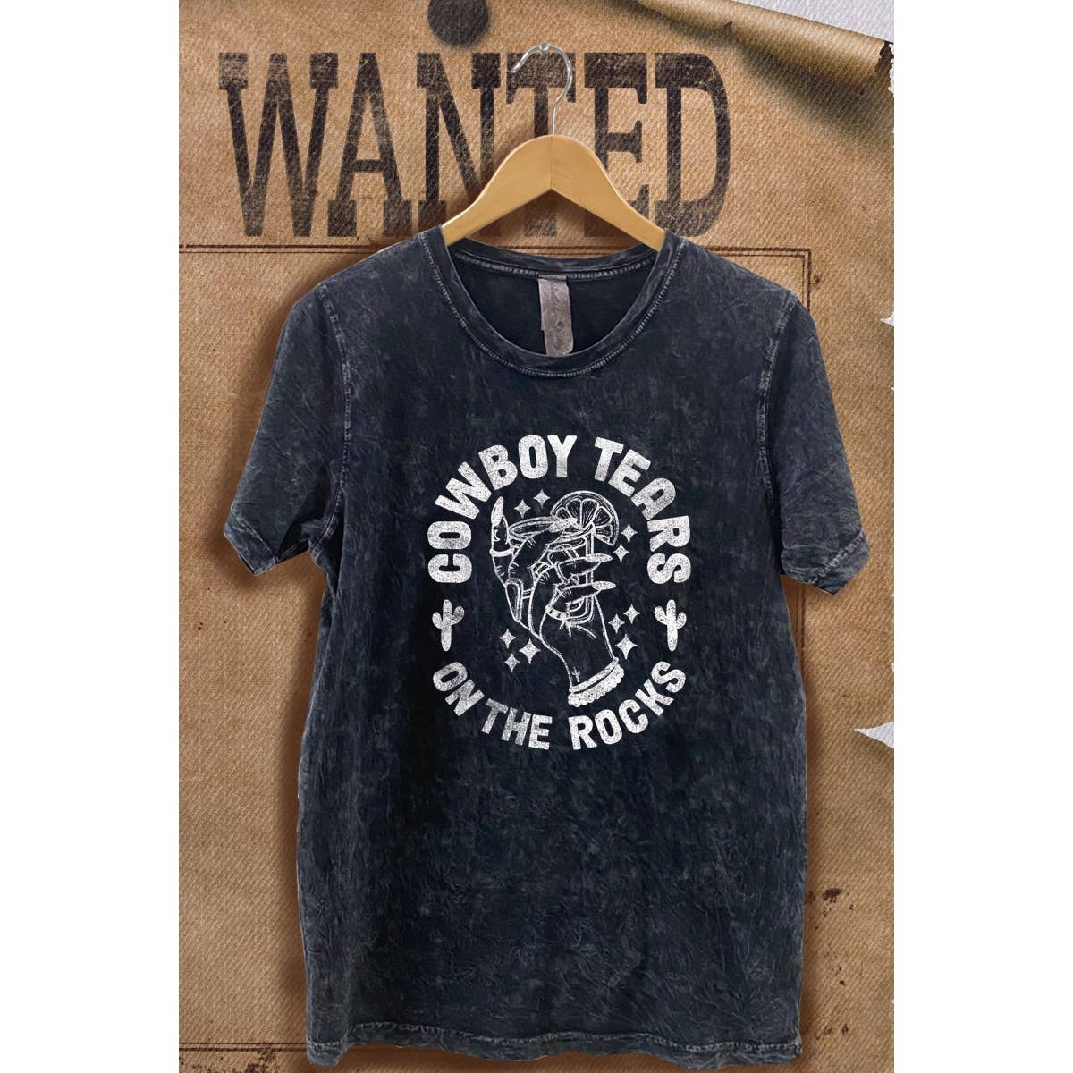 Cowboy Tears On the Rock Vintage  Mineral Wash  Graphic  Tee