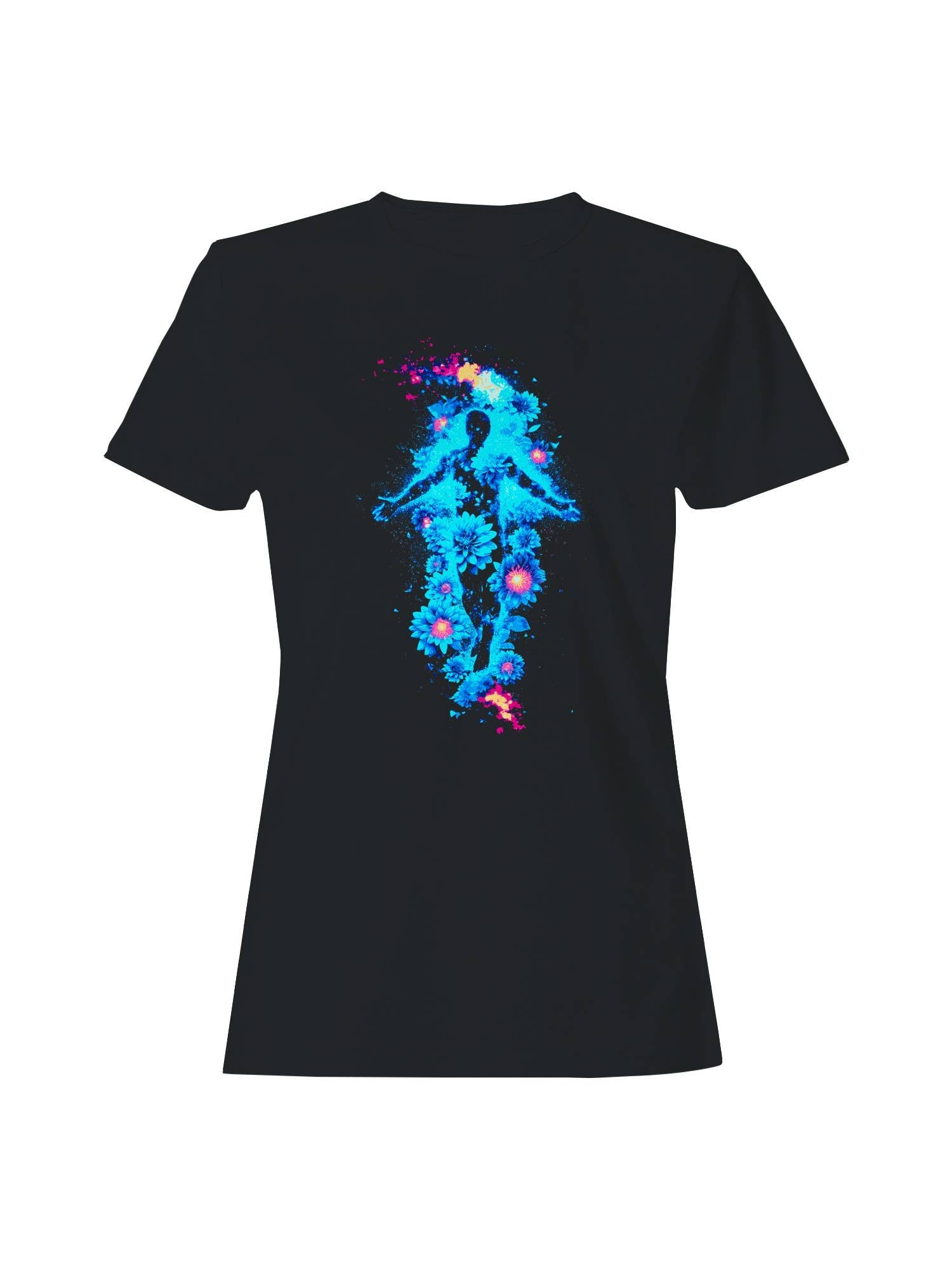 Cosmic Floral Essence Aura Women's T-Shirt