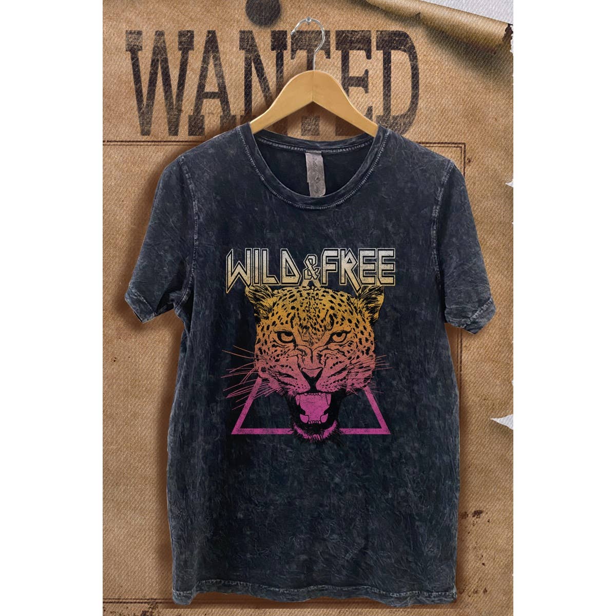 Wild and Free Mineral Wash Vintage Graphic  Tee