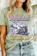 Colorado Rocky Mountains Train  Graphic Tshirts