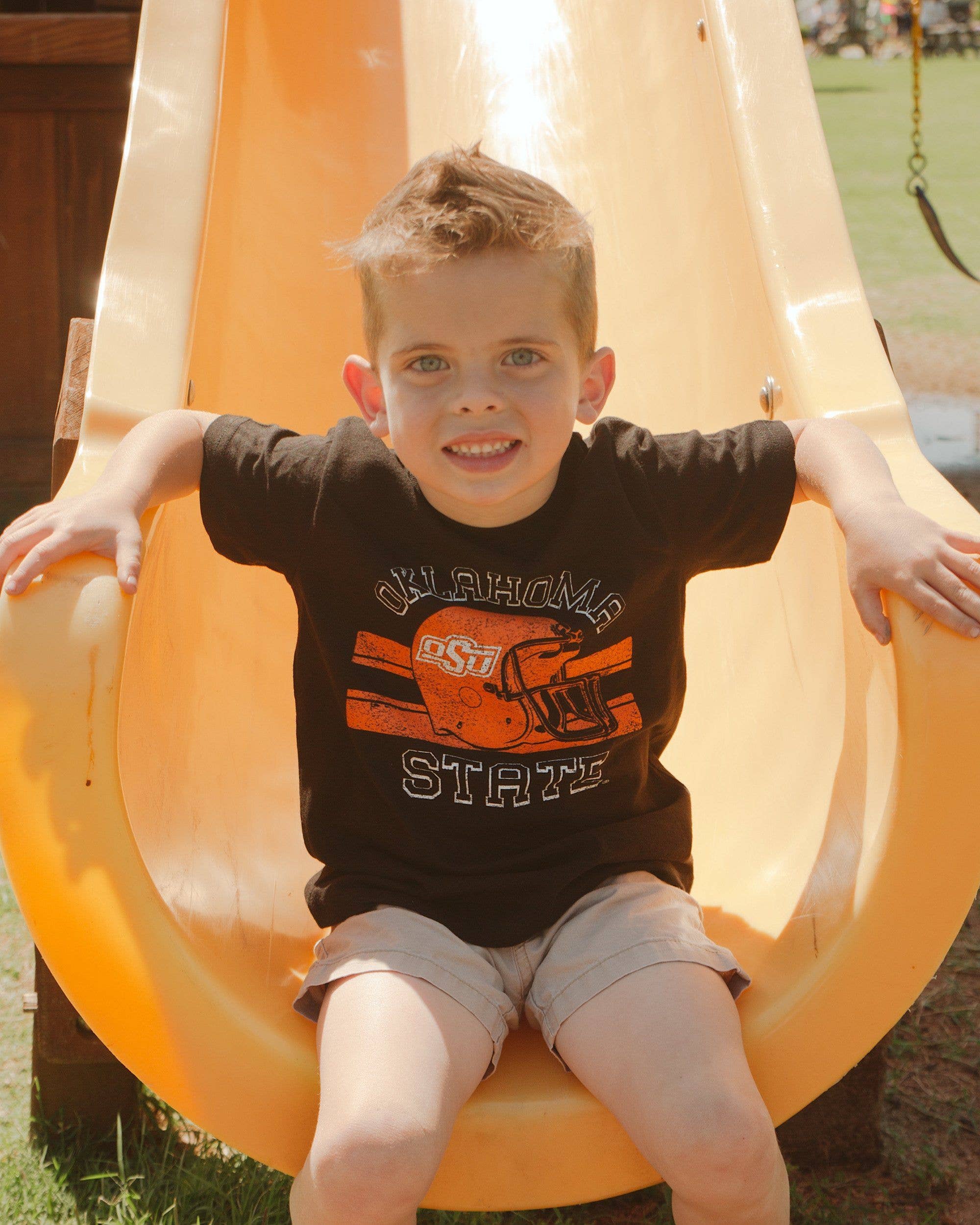 Children's Osu Cowboys Champion Helmet Black Tee