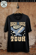 Rock Roll World Tour Eagle  Graphic Top