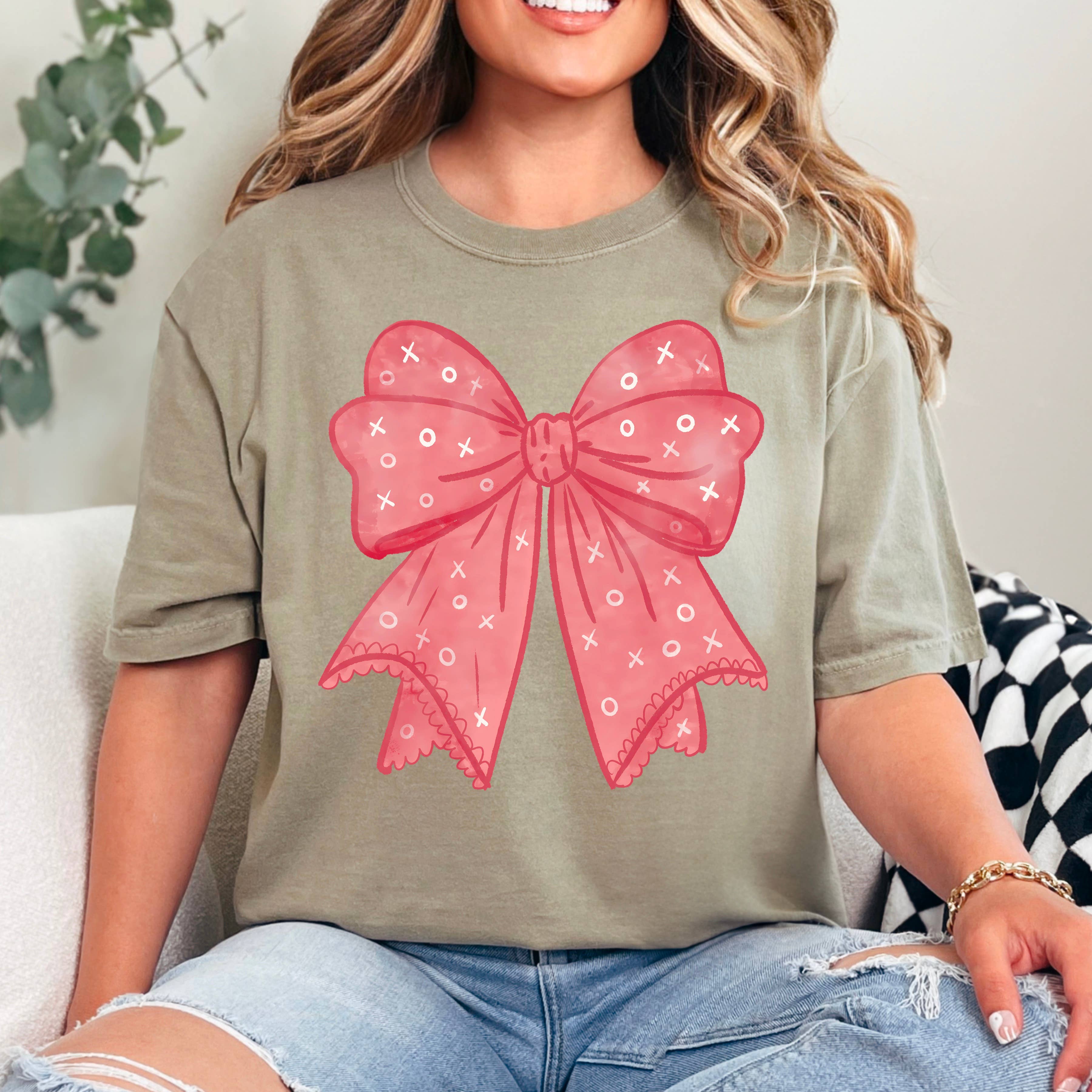 Xoxo Coquette Bow Graphic Tee | Comfort Colors
