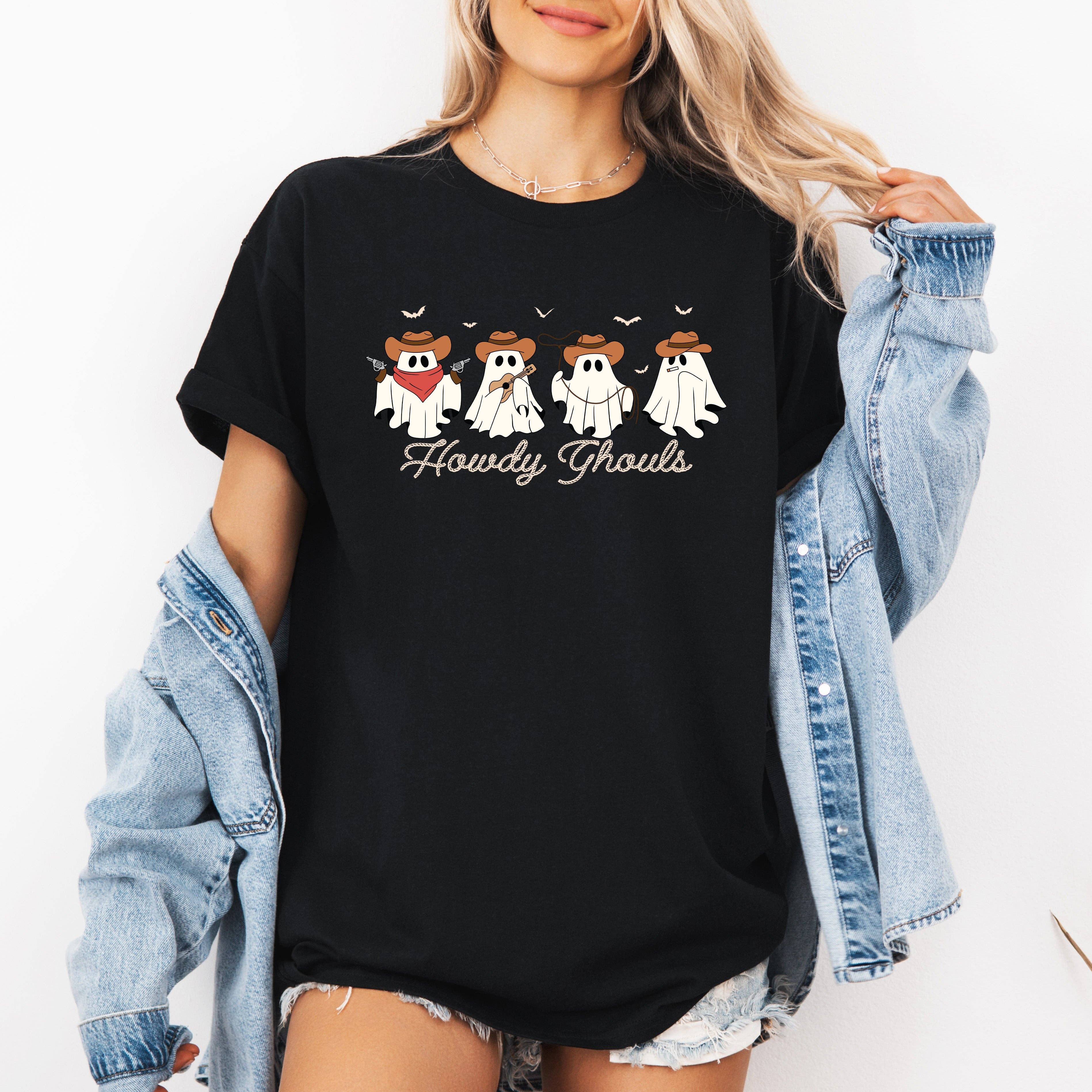 Howdy Ghouls, Cowboy Ghosts, Western, Halloween, Tshirt