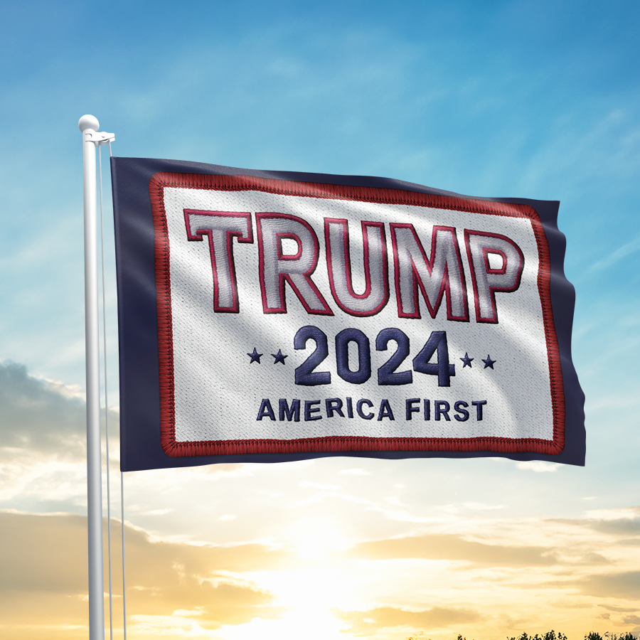 Trump 2024 America First Patch Flag - 2394