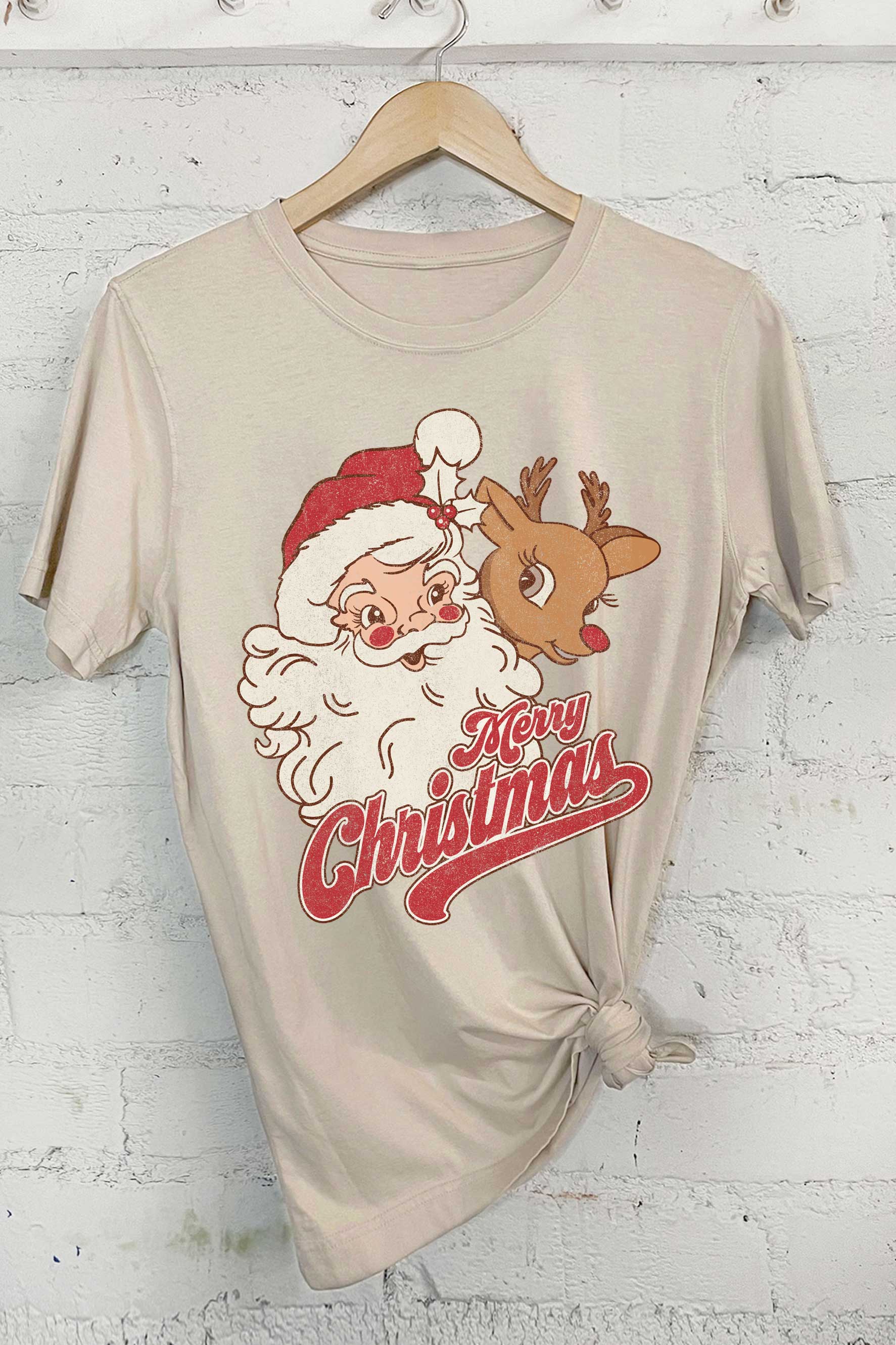 Santa and Rudolph Graphic Tshirts