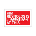 Kim Reynolds Is Really Bad At This Sticker