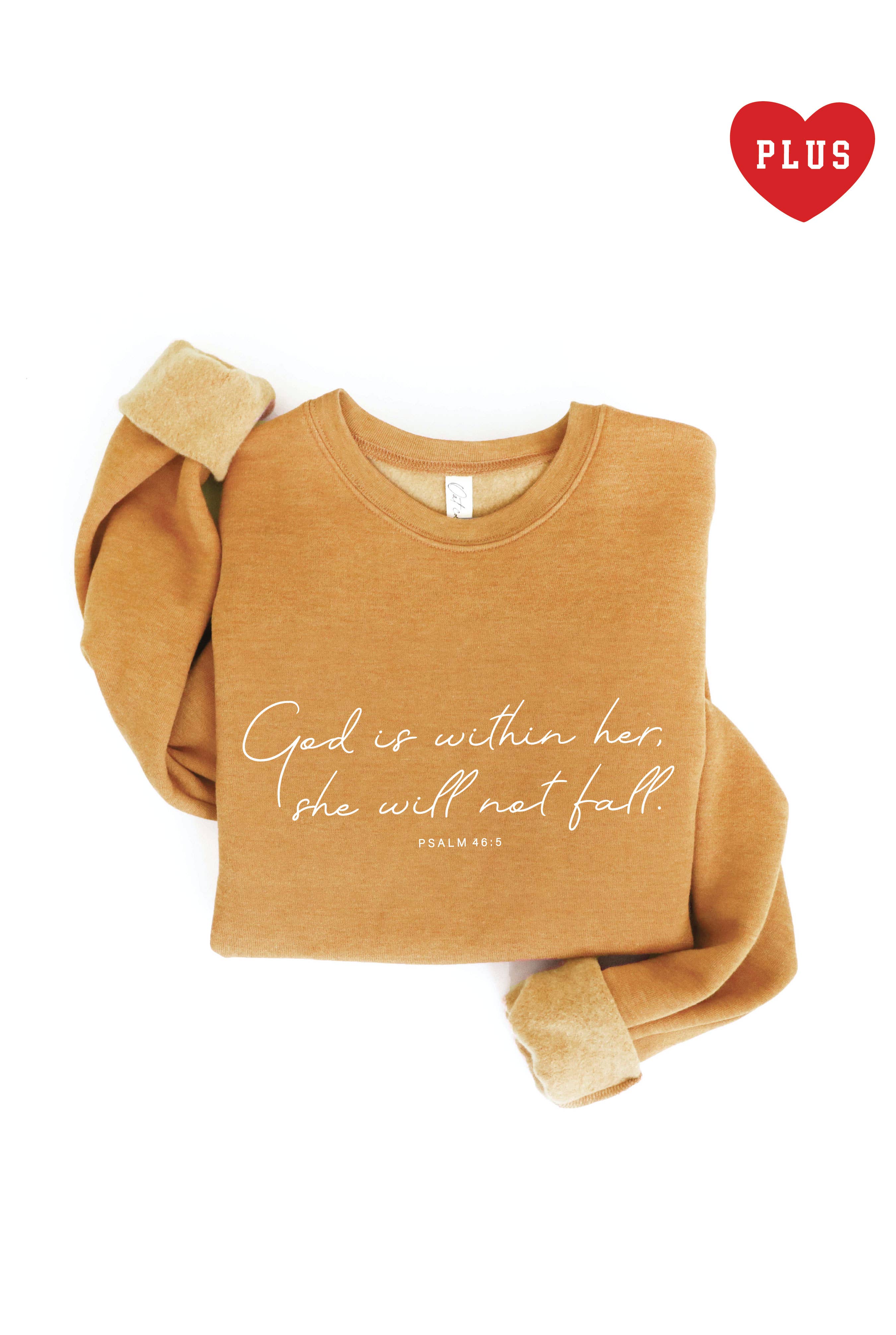God Is Within Her Plus Graphic Sweatshirt