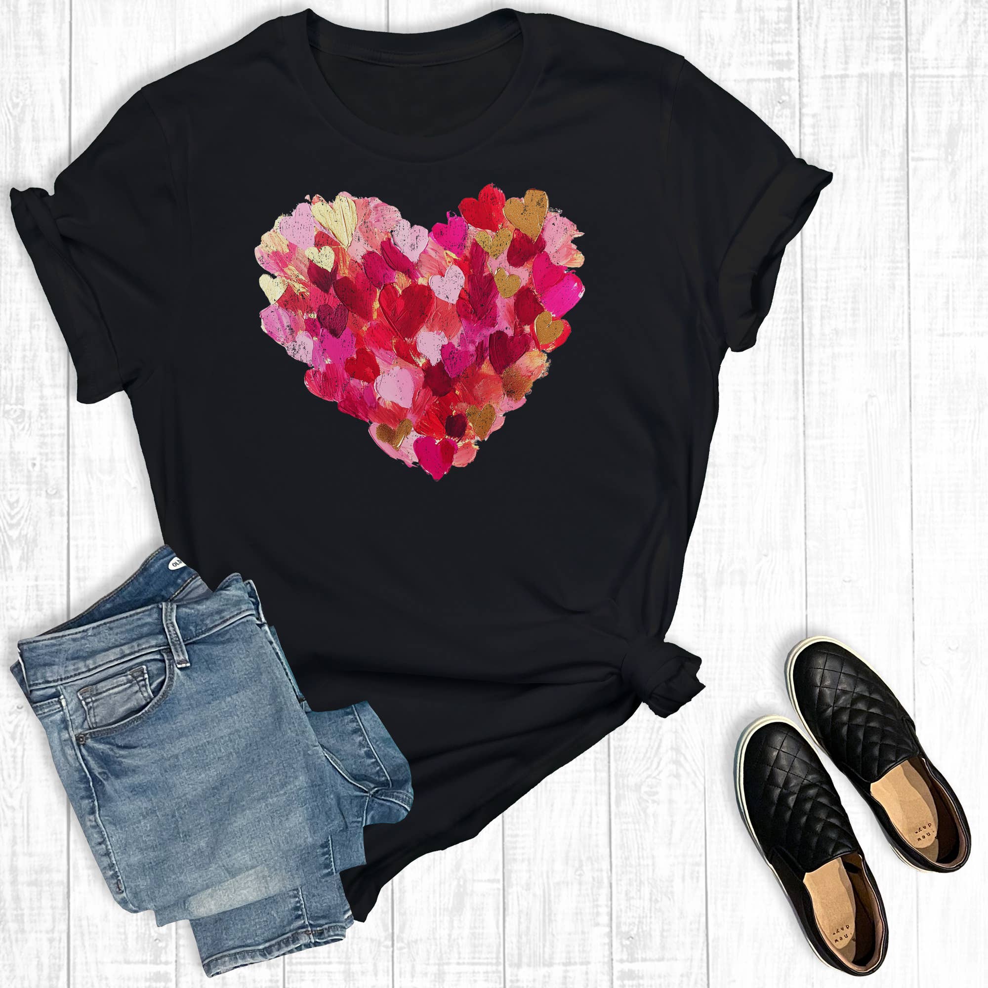 Valentine's Day Brushstroke Heart Graphic Tee