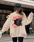 Childless Cat Lady, Roar, Tiger, Coconut Tree Sweatshirt