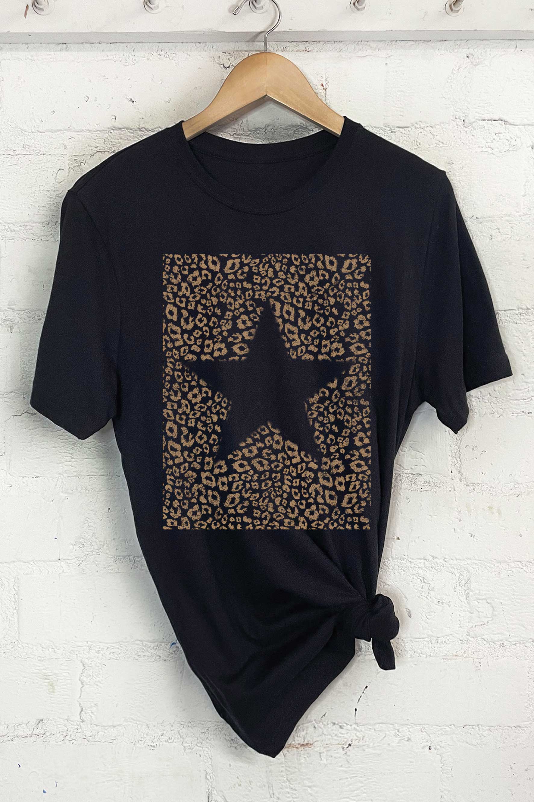Star Leopard Graphic Tshirts