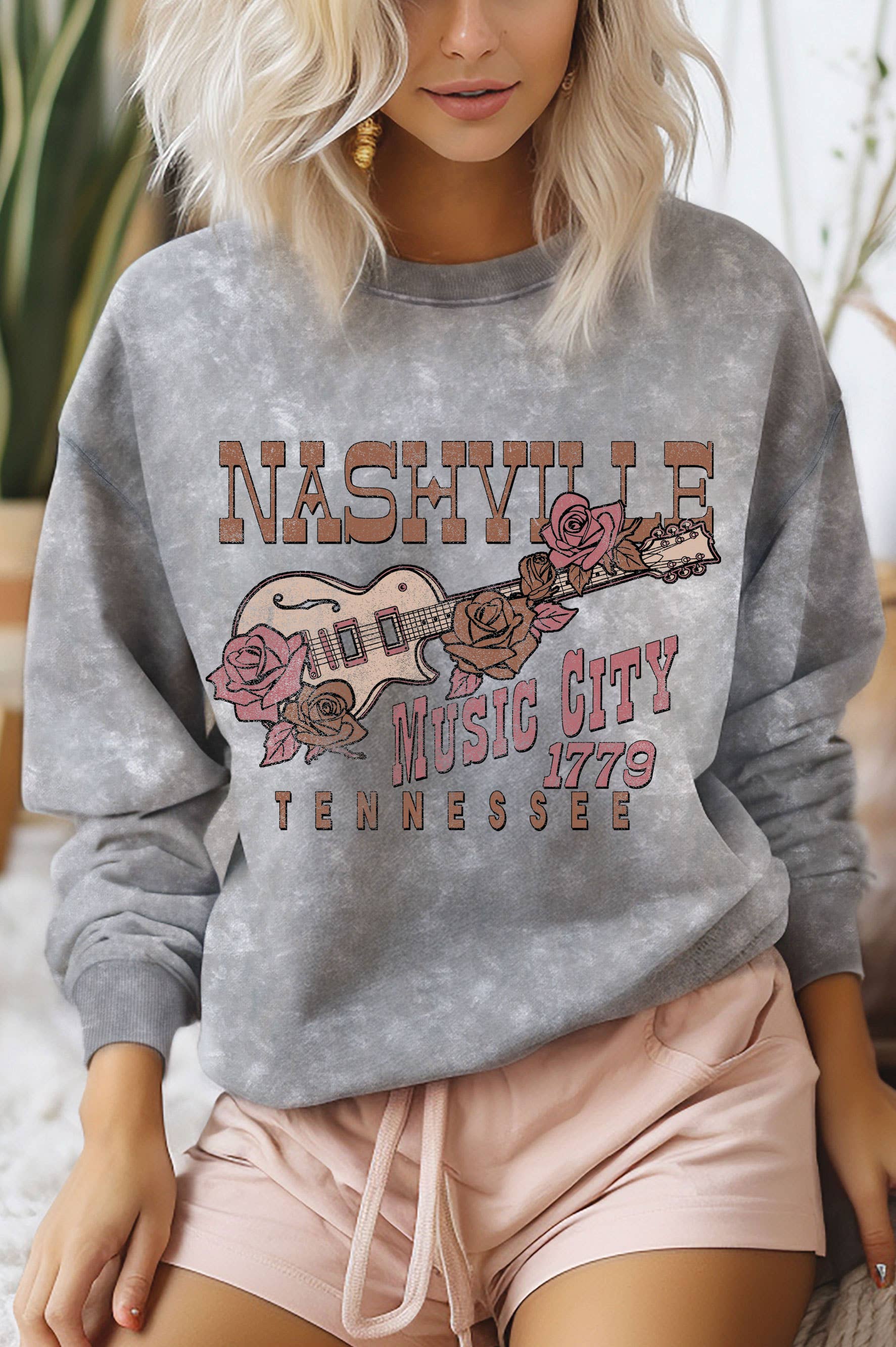 Nashville Music City 1779  Mineral Brushed Sweatshirts