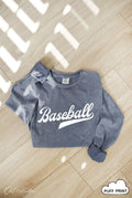 Baseball Puff Mineral Washed Long Sleeve Graphic