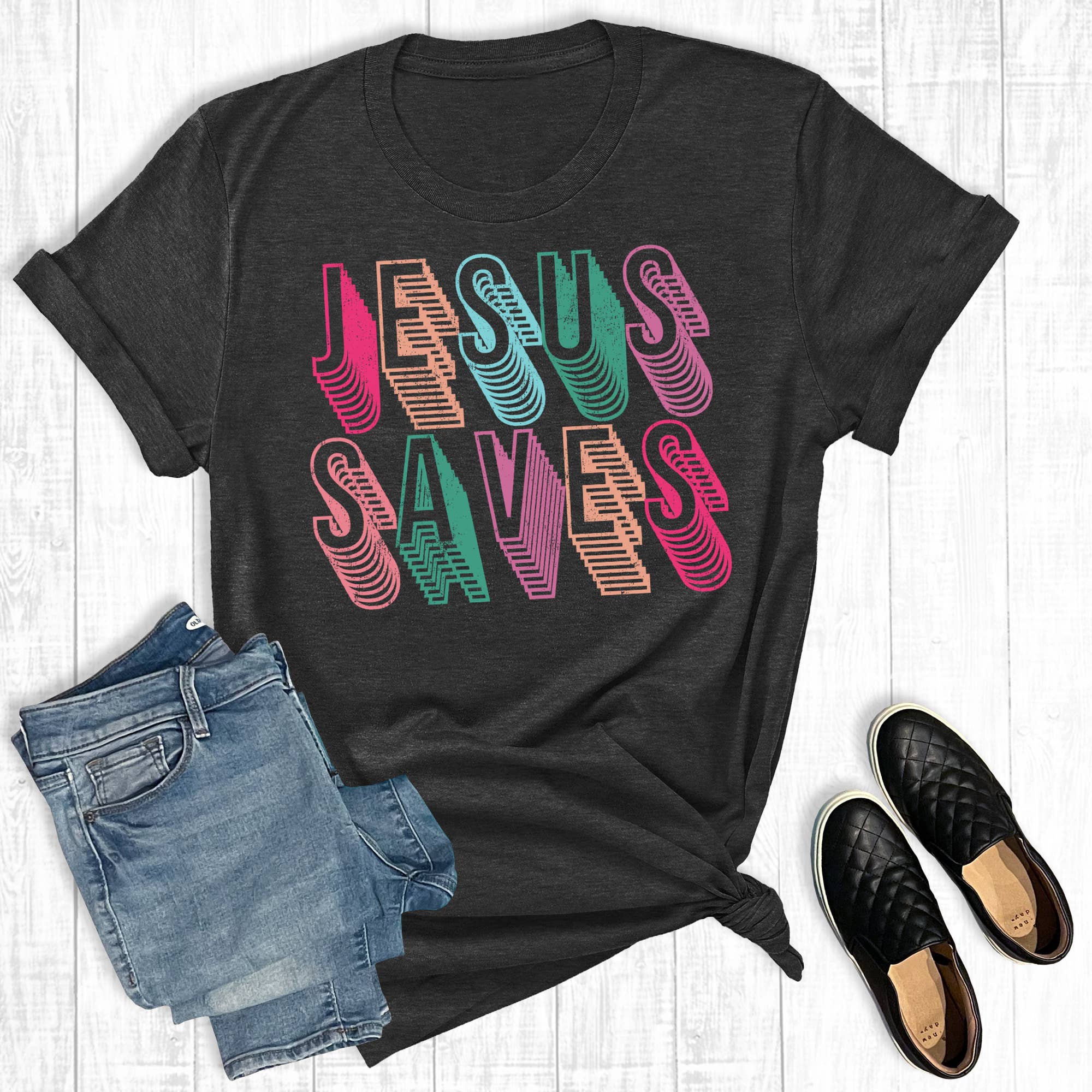 Faith Jesus Saves Graphic Tee