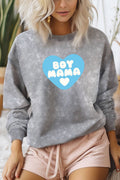 Boy Mama Puff Mineral Graphic Brushed Sweatshirts