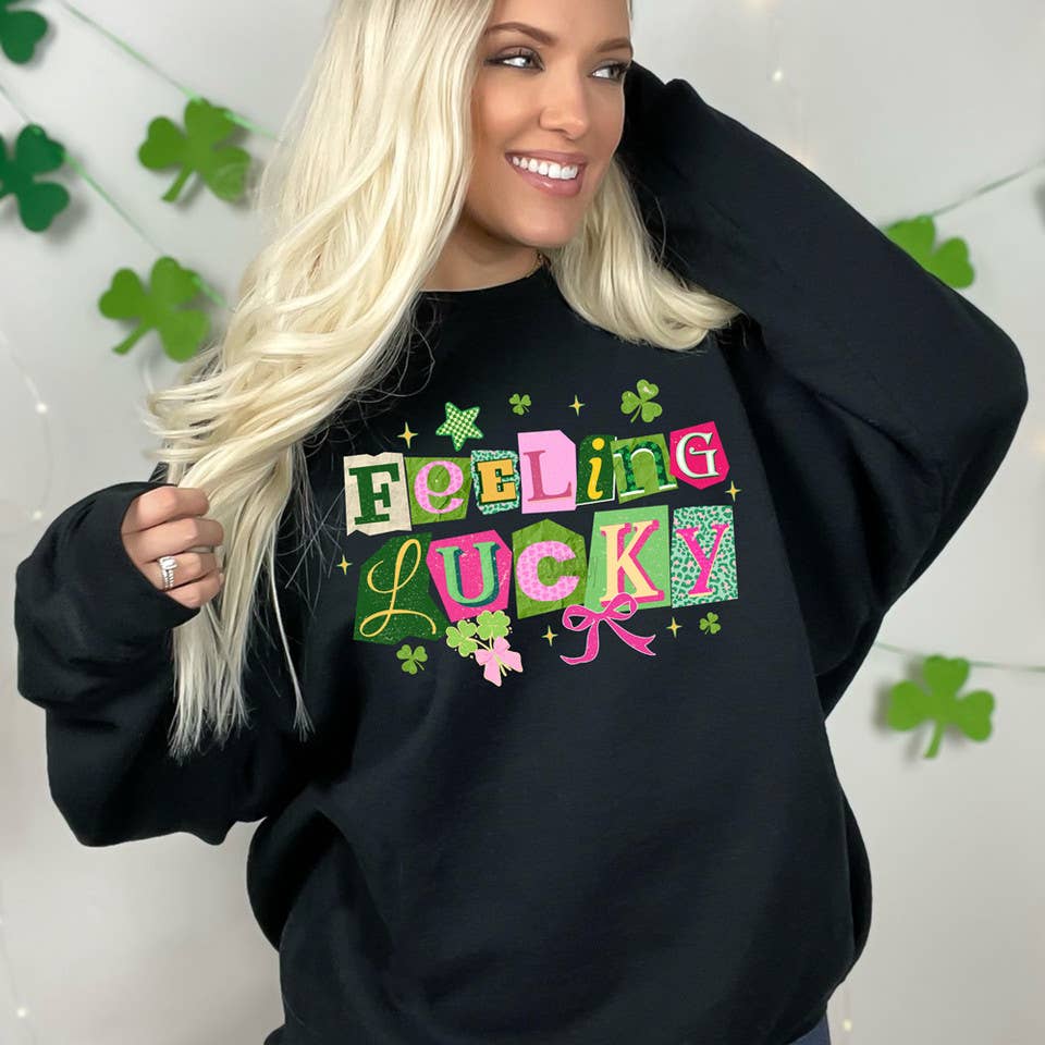 Retro Feeling Lucky Bow Sweatshirt