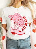Xoxo Howdy Boots Graphic T Shirts