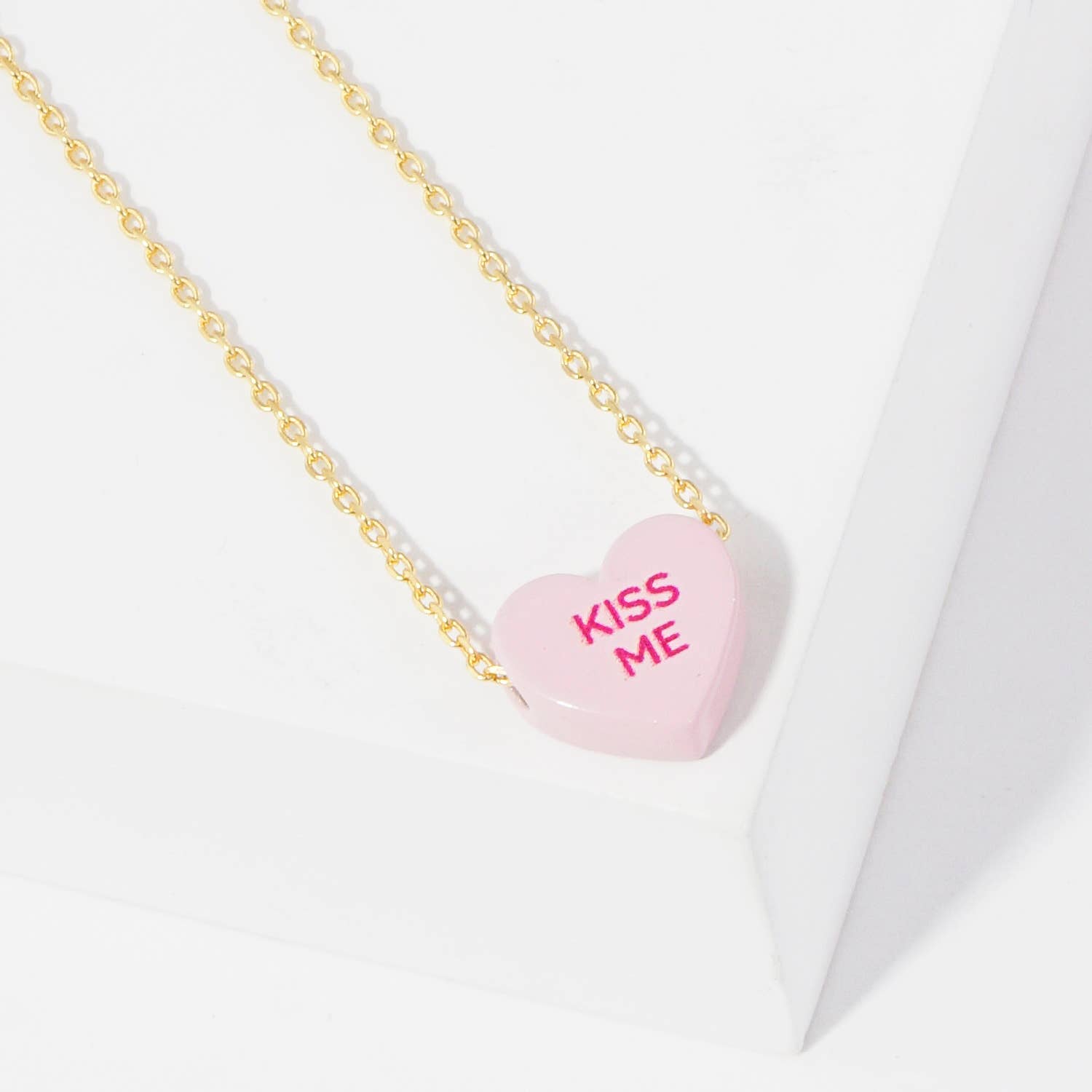 Gold Dipped Heart Candy Necklace