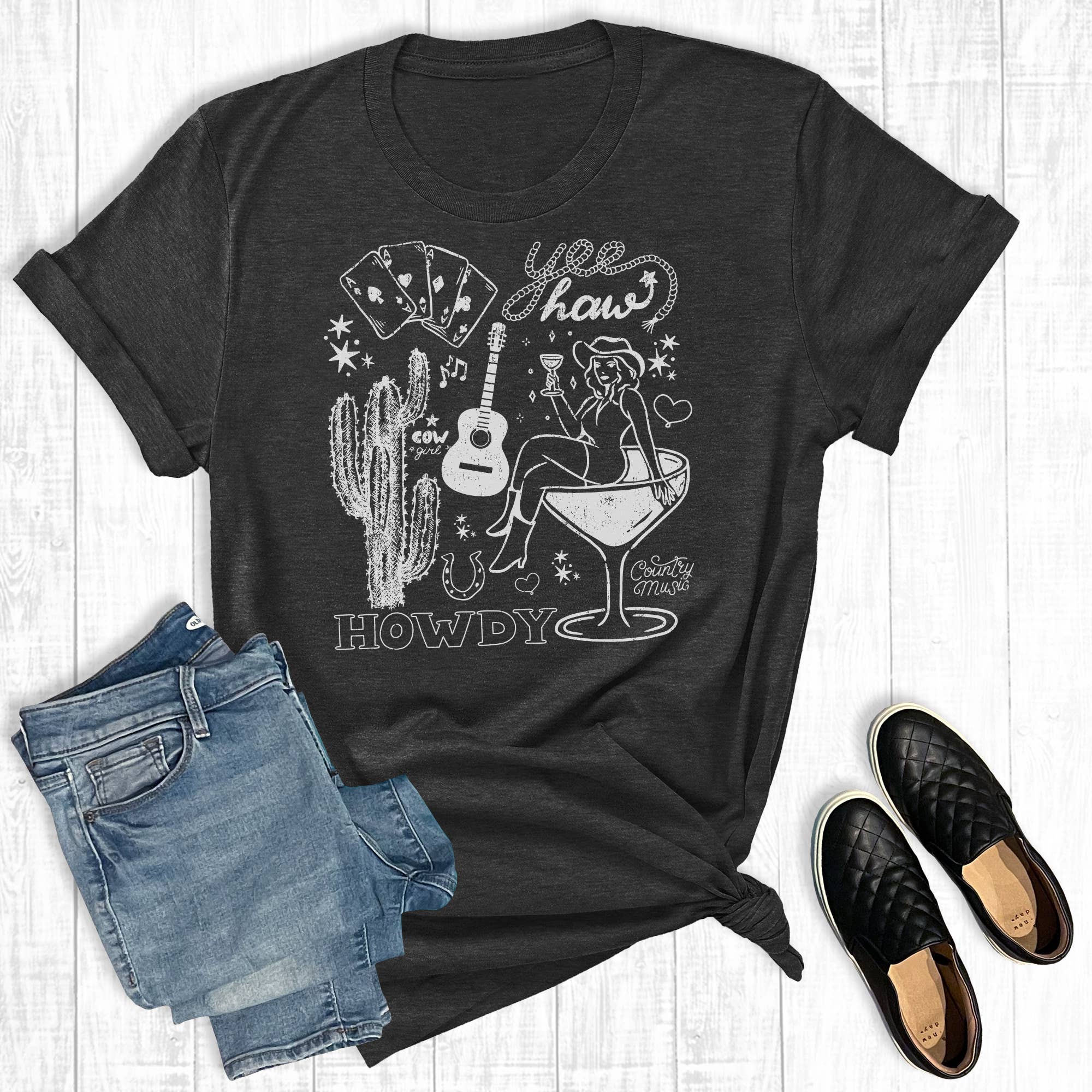 Western Cowgirl Yeehaw Howdy Graphic Tee