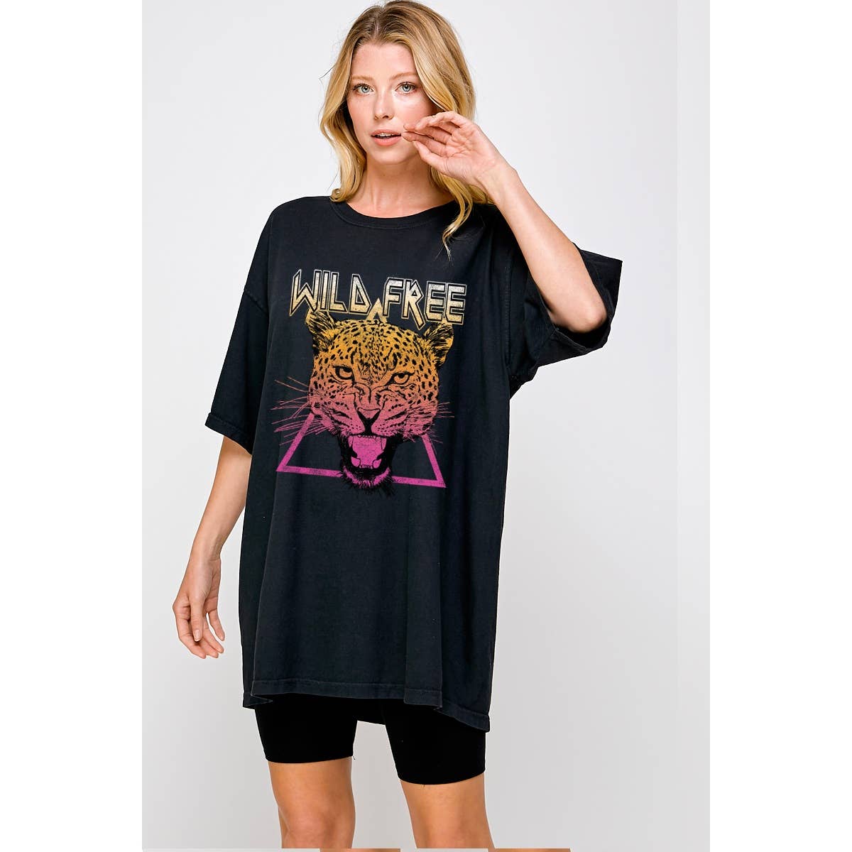 Wild Free  Vintage Graphic Oversized Tee