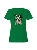 St. Patrick's Day Cool Golden Retriever Shades Women's Tee