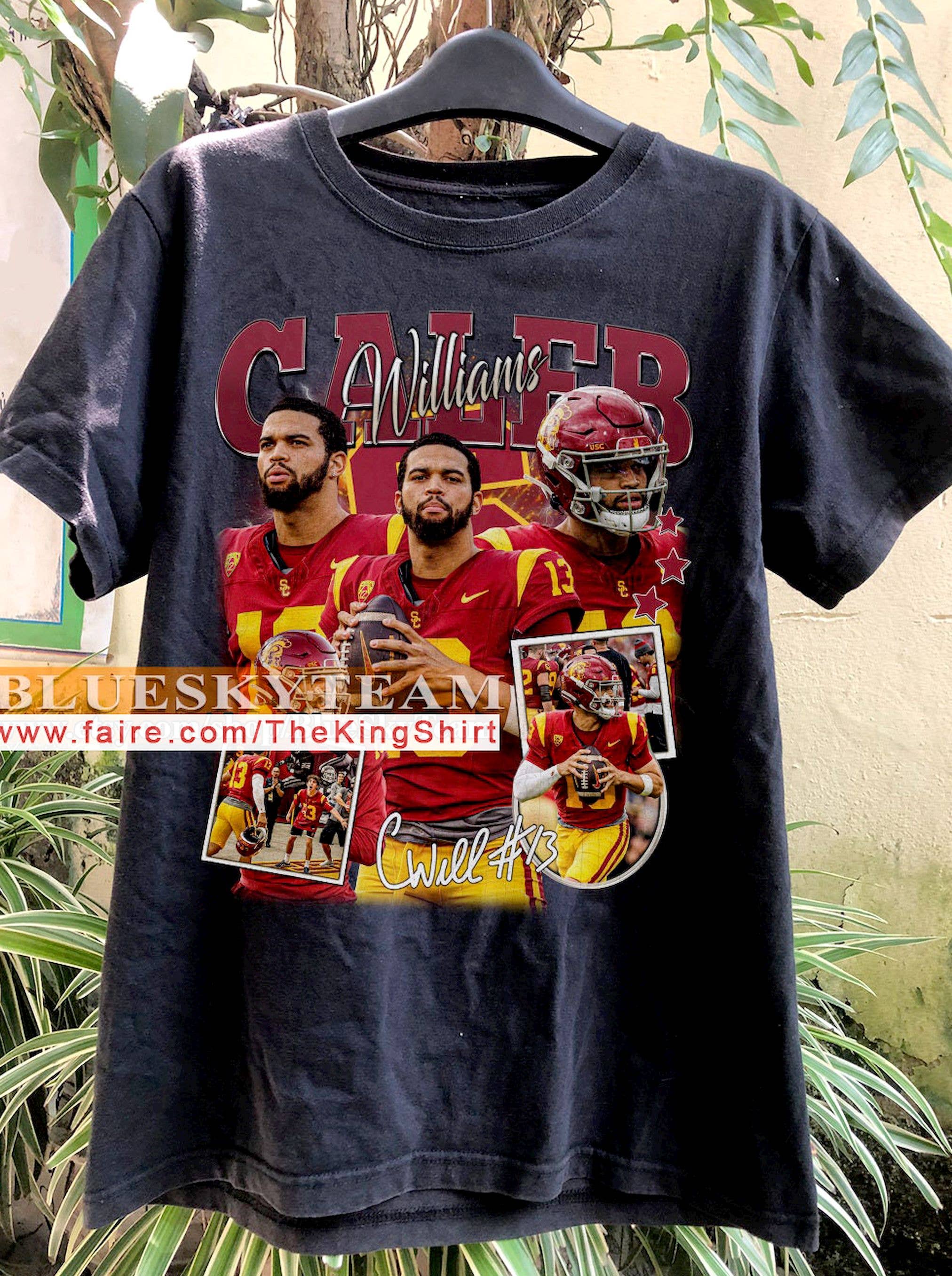Vintage 90s Caleb Williams T-Shirt - Retro Football Tee