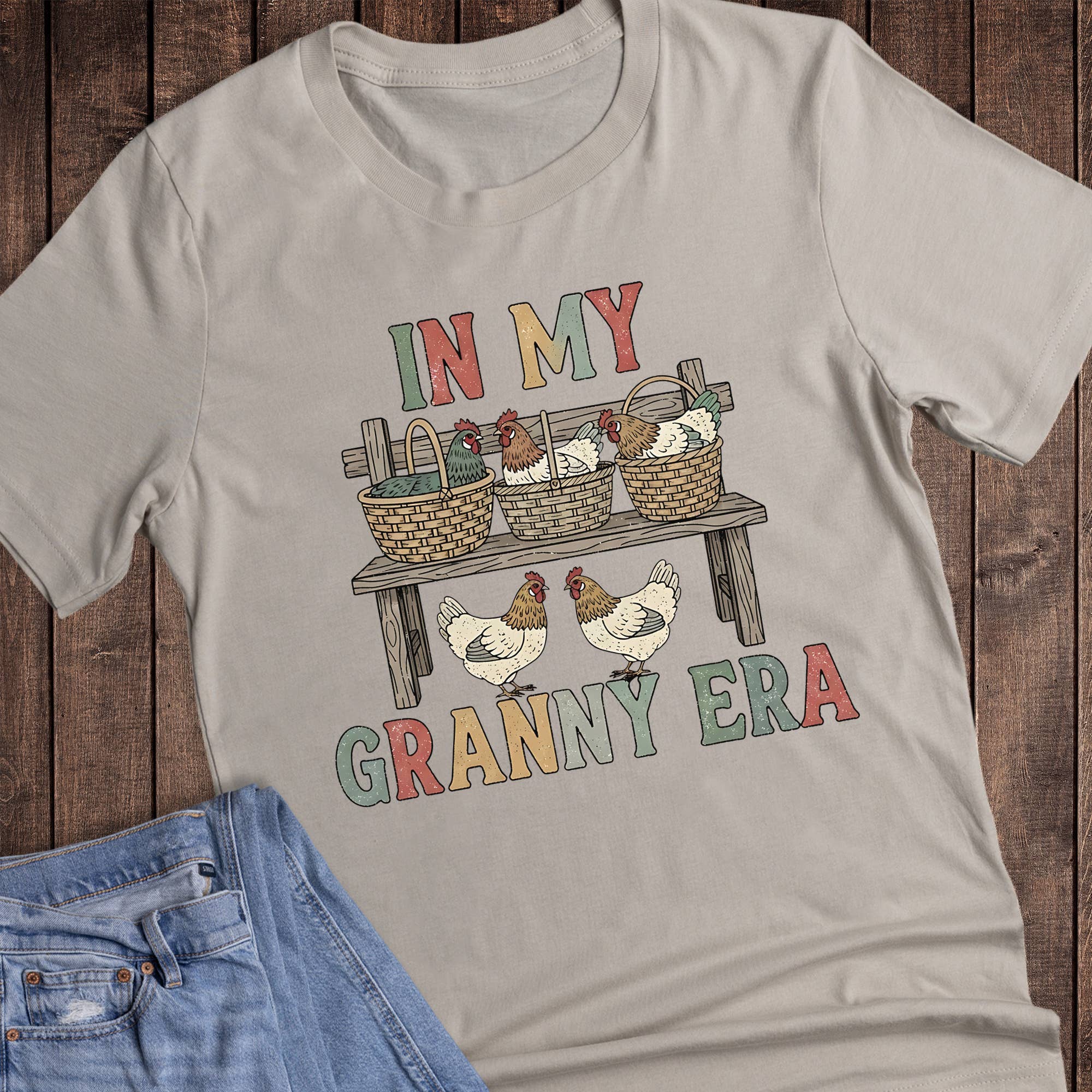 Vintage Chickens in My Granny Era Graphic Tee