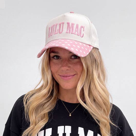 LM-CP-1002 Light Pink/White Dot Cap
