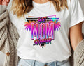 Hot Mom Summer -  Retro 80's Beach Canvas T-Shirt