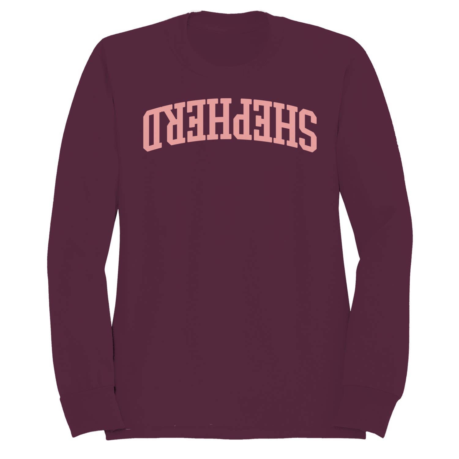 Shepherd Arched Pink Bold Text Women's Sweatshirt