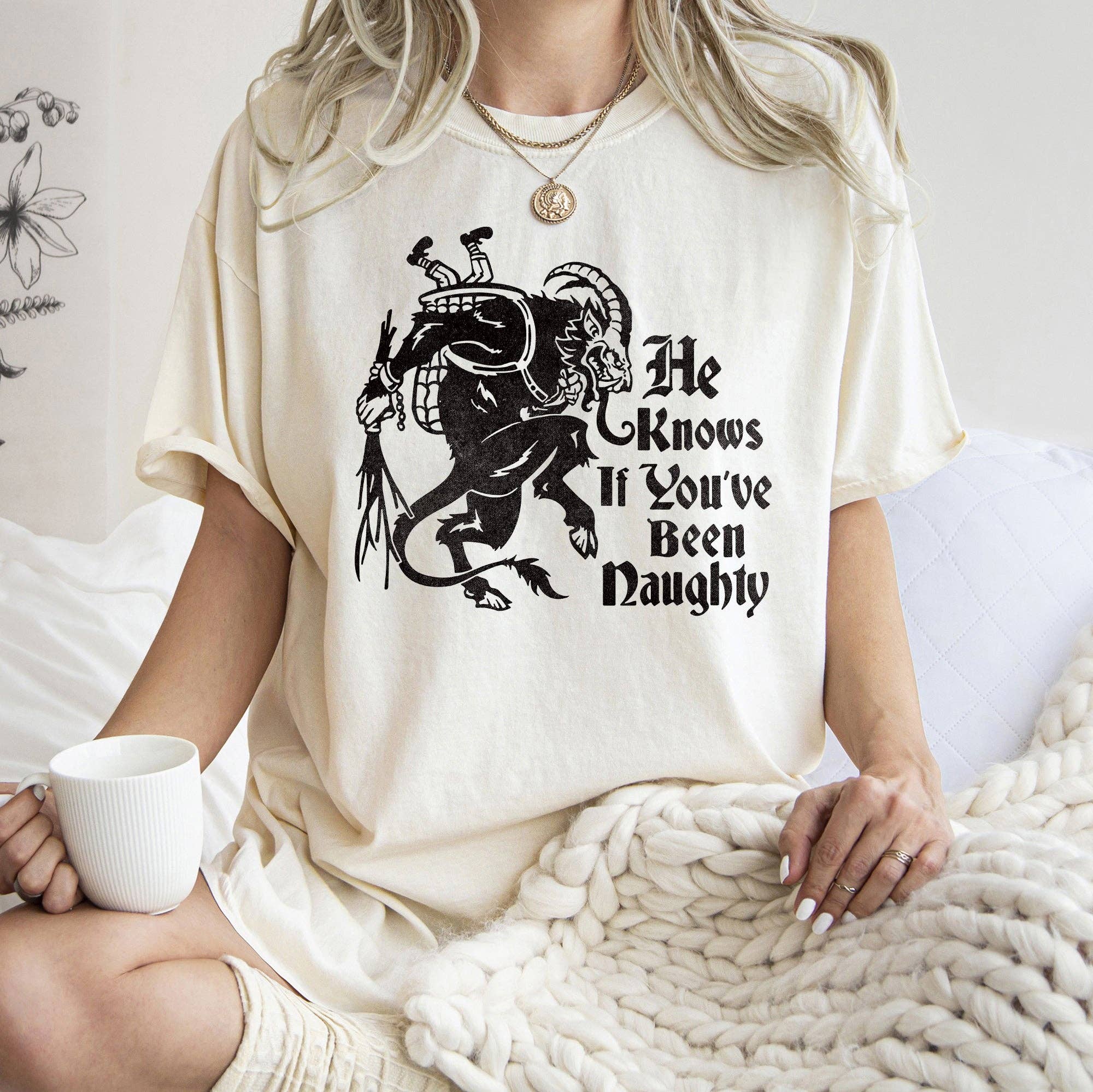 Krampus, Naughty, Santa, Christmas, Nice,, Tshirt