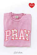Pray with Pattern Plus Mineral Graphic Top