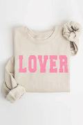 Lover Puff Valentine Graphic Brushed Sweatshirts