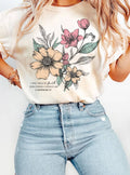 I Will Walk Faith Floral Graphic Tshirts