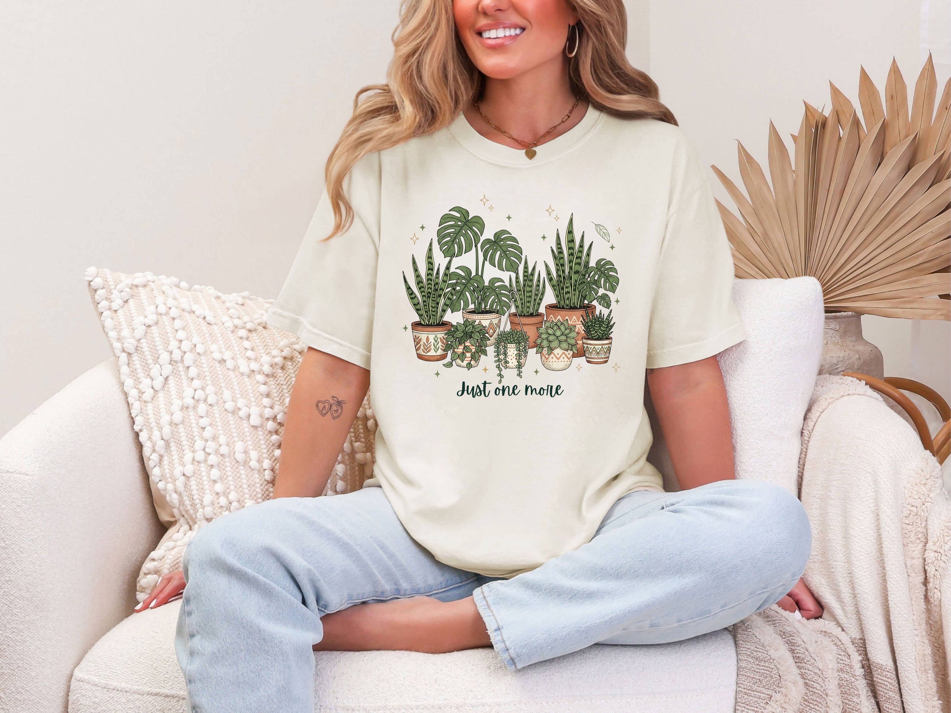 Just One More Plant Shirt Funny Plant Lover T-Shirt Comfort