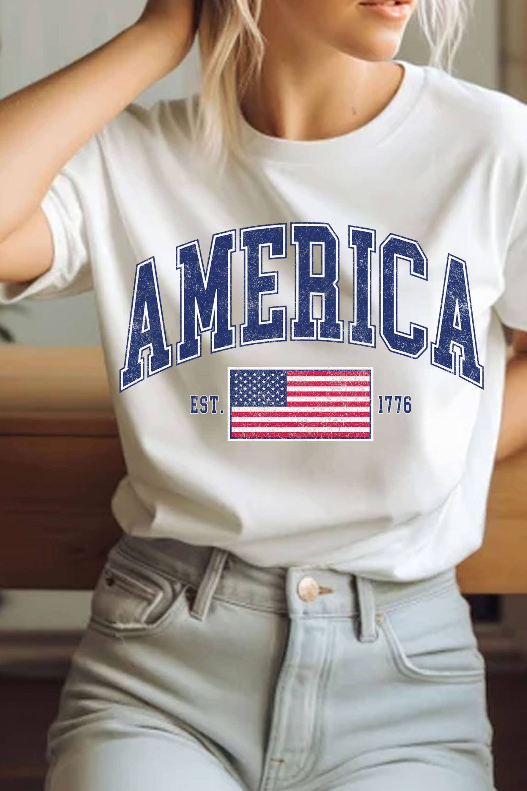 America Flag Graphic Tshirts