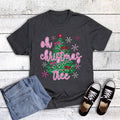Retro Oh Christmas Tree Snowflakes Graphic Tee