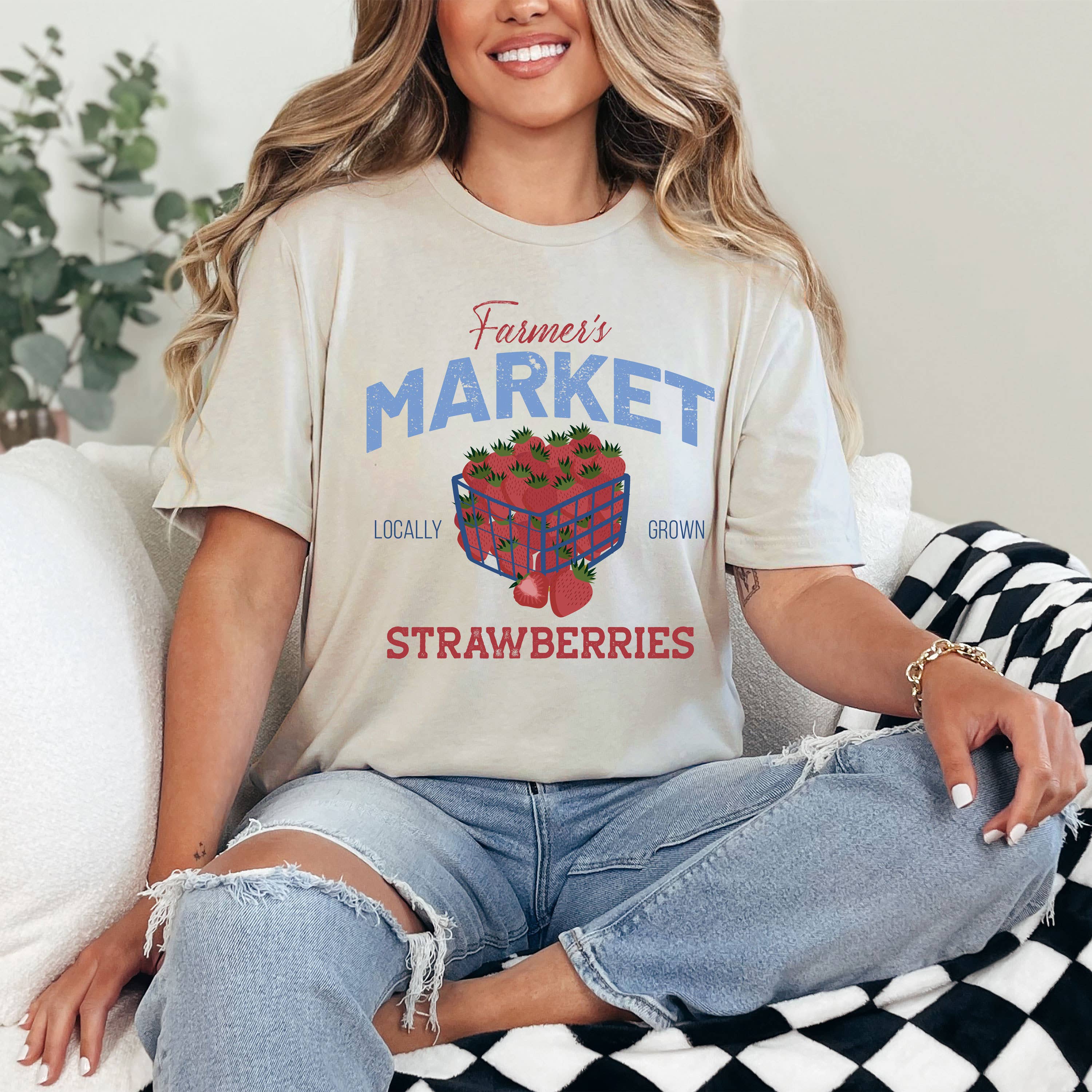 Farmers Market Strawberries Tee
