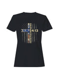 Philippians 4:13 Patriotic Cross Women's T-Shirt