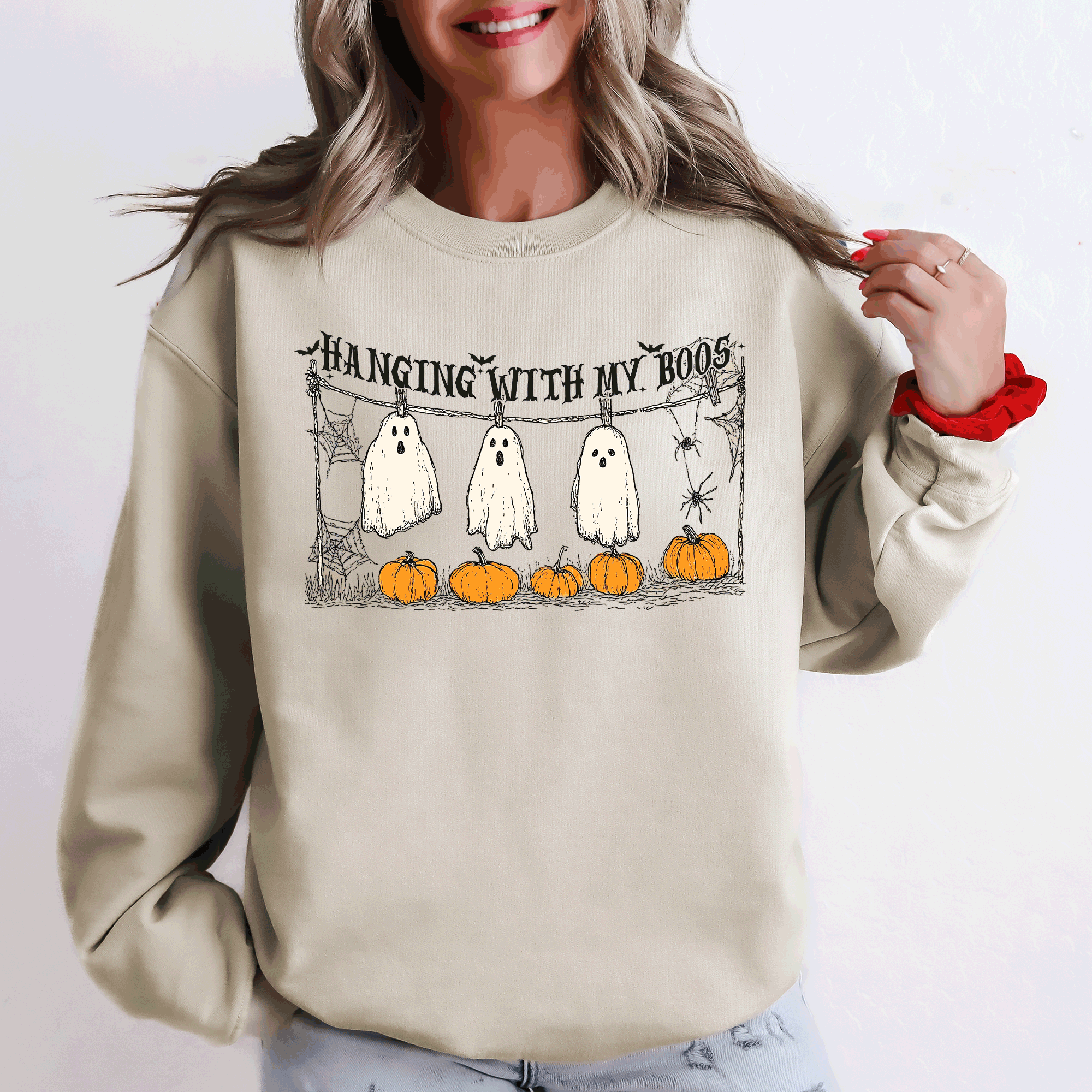 Hanging with My Boos Halloween Pumpkins Sweatshirt
