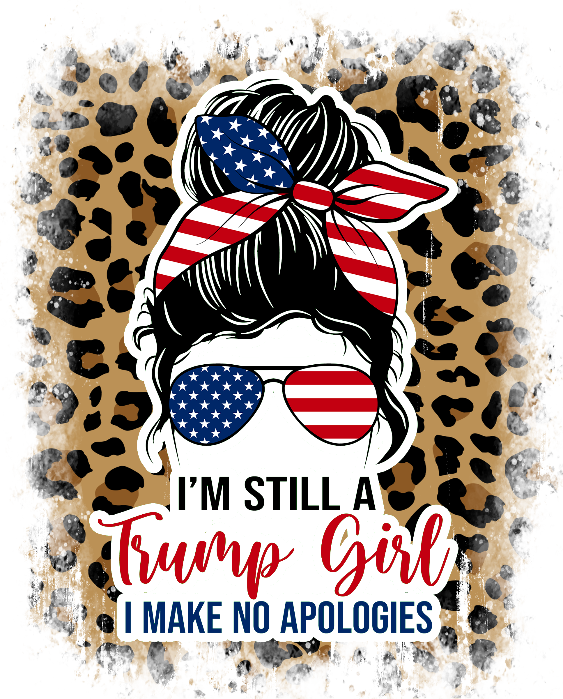 Trump Girl No Apologies Decal - 2272