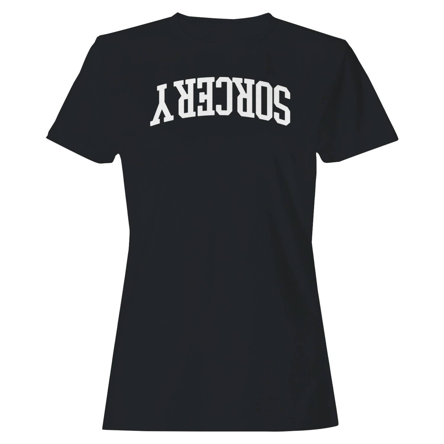 Sorcery Arched Bold White Text Women's T-Shirt