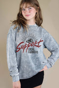 Support Local Farmers Mineral Graphic Brushed Sweatshirts