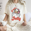 Feeling Jolly, Retro Santa, Christmas Comfort Colors T-Shirt