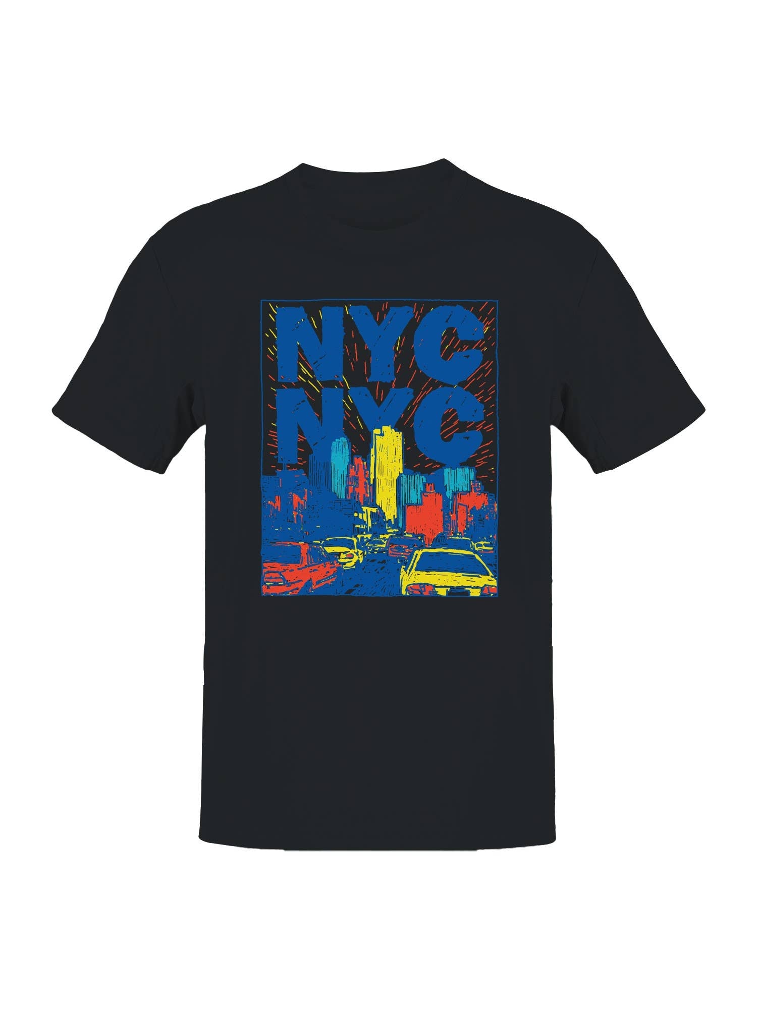 Nyc Vibrant Cityscape Art Men's T-Shirt