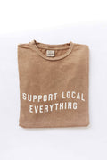 Support Local Everything Mineral Washed Graphic Top