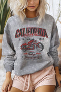 California Classic Motorcycle Mineral Brushed Sweatshirts