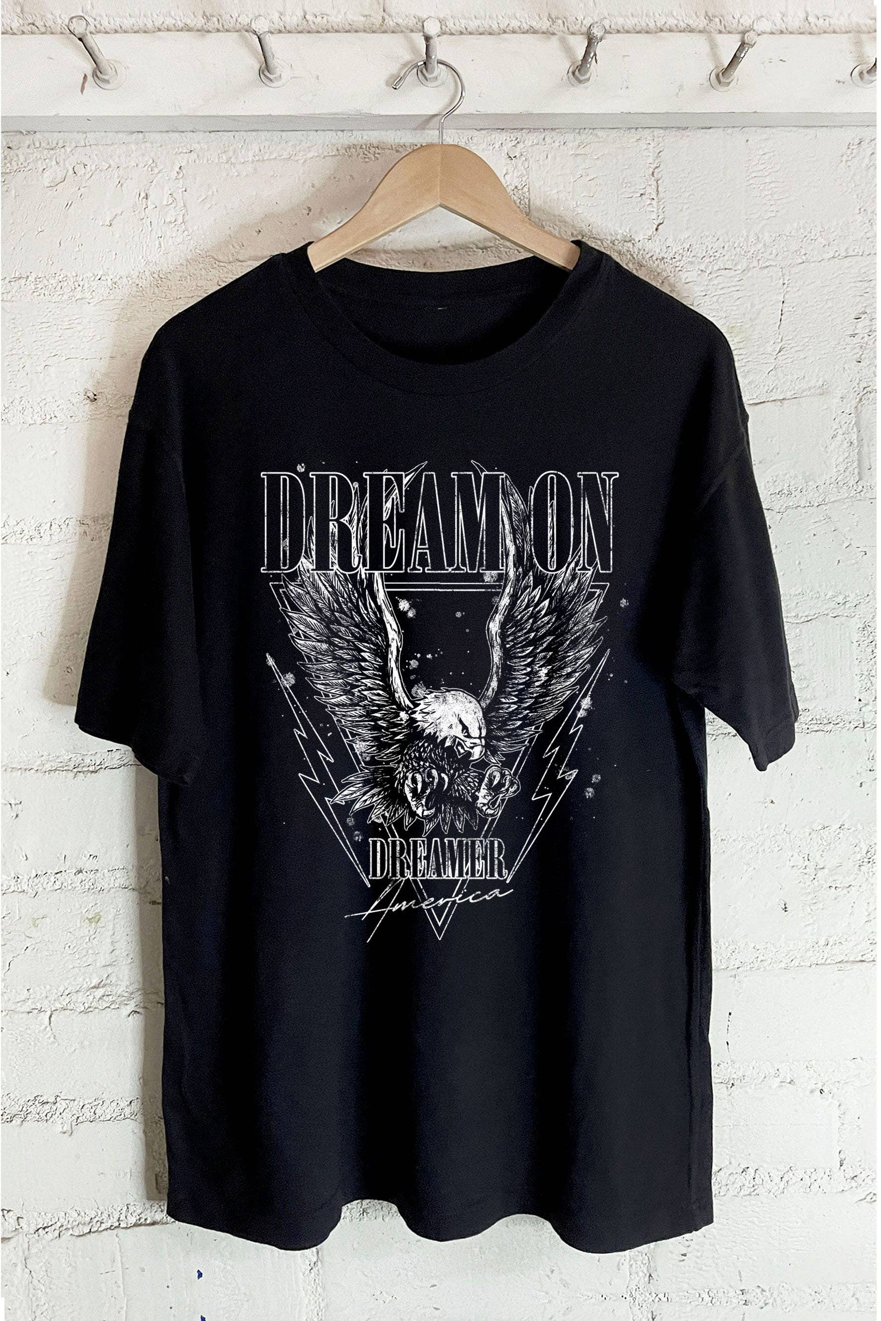 Dream On Dreamer Eagle Oversize Tshirts