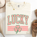 Vintage Lucky, Collegiate, St Patrick's Day, Shamrock Tshirt