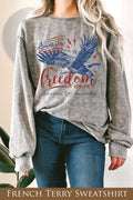 America Freedom Graphix Mineral Terry Sweatshirts